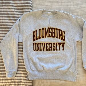 Champion Gray Bloomsburg University Crewneck Sweater